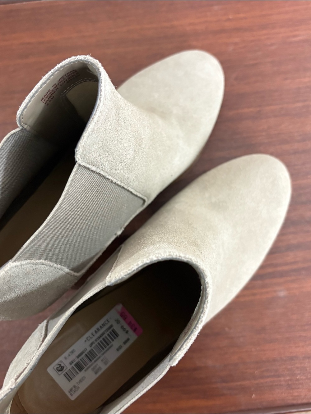 NEW Michael Kors Light Gray Suede Chelsea Ankle Boot - Picture 6 of 10
